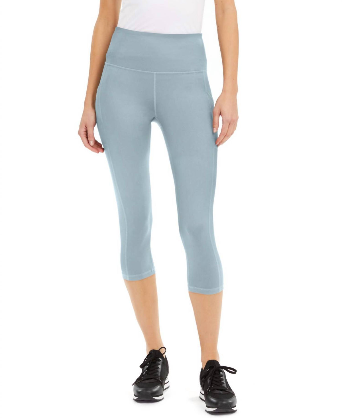 High-Rise Side-Pocket Cropped Leggings