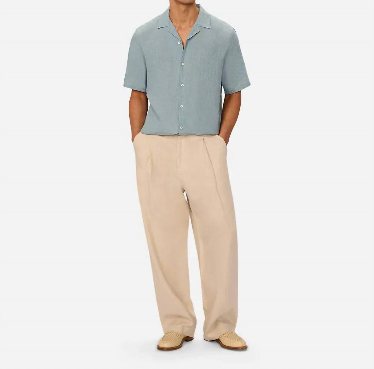 Men's St. Martins Linen Short Sleeve Shirt