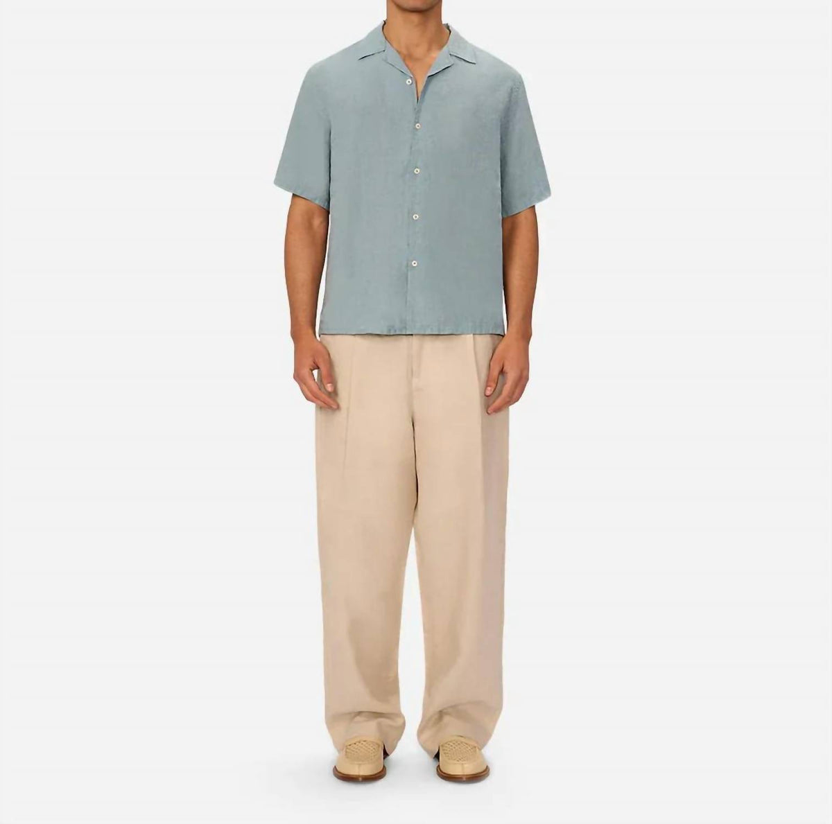 Men's St. Martins Linen Short Sleeve Shirt