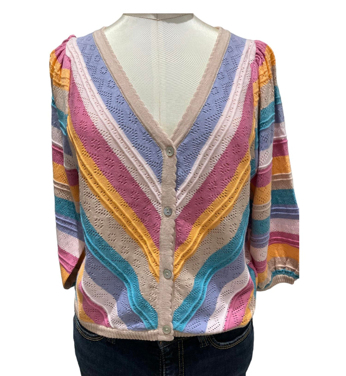 Red Stripe Cardigan