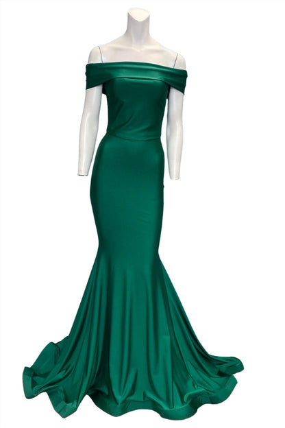 Classic Off the Shoulder Evening Gown