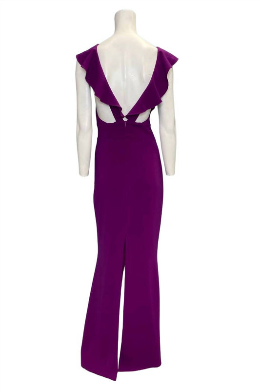 V Neck Evening Gown