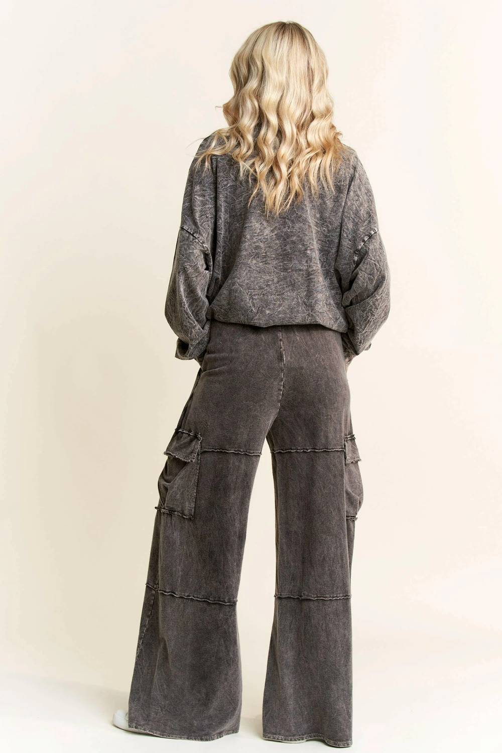 Mineral Wash Wide leg pants