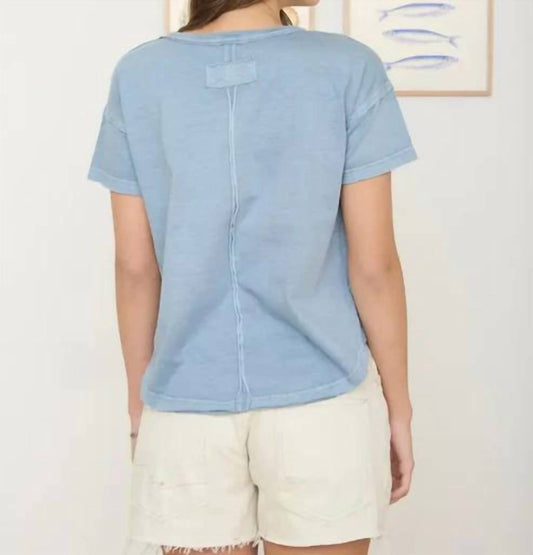 Washed Exposed Seam Tee