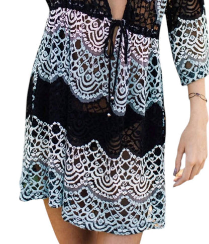 Lace Tie Front Tunic