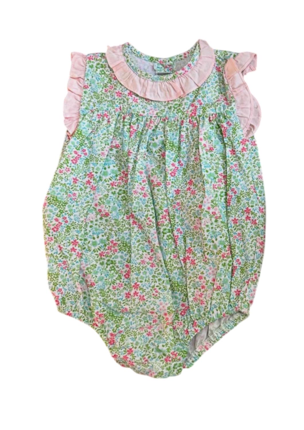 Baby Girl's Rosie Floral Bubble Onesie