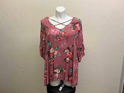 Women's Half Sleeve Top With Ruffles Top