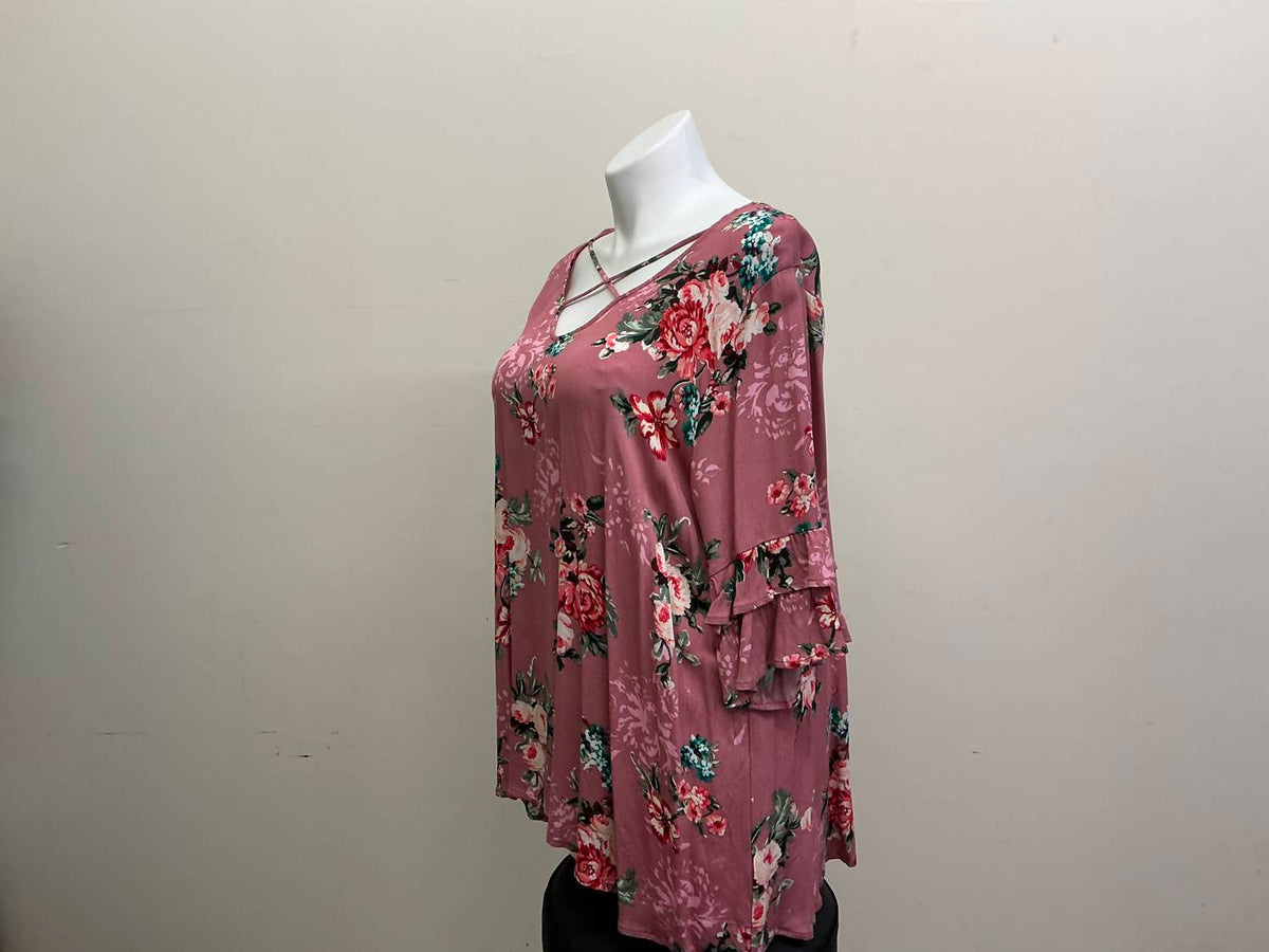 Women's Half Sleeve Top With Ruffles Top