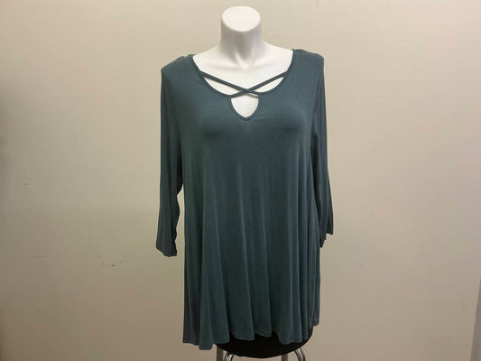 Women's Long Sleeve Shirt With Cross In Front
