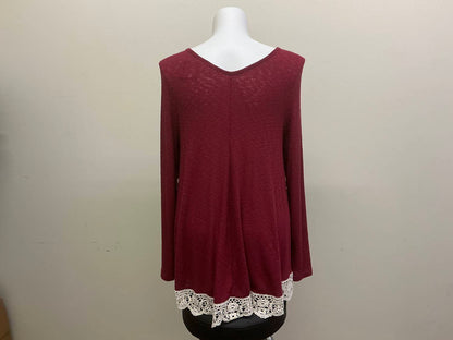 Women's Long Sleeve Shirt With Cross Pattern At Front