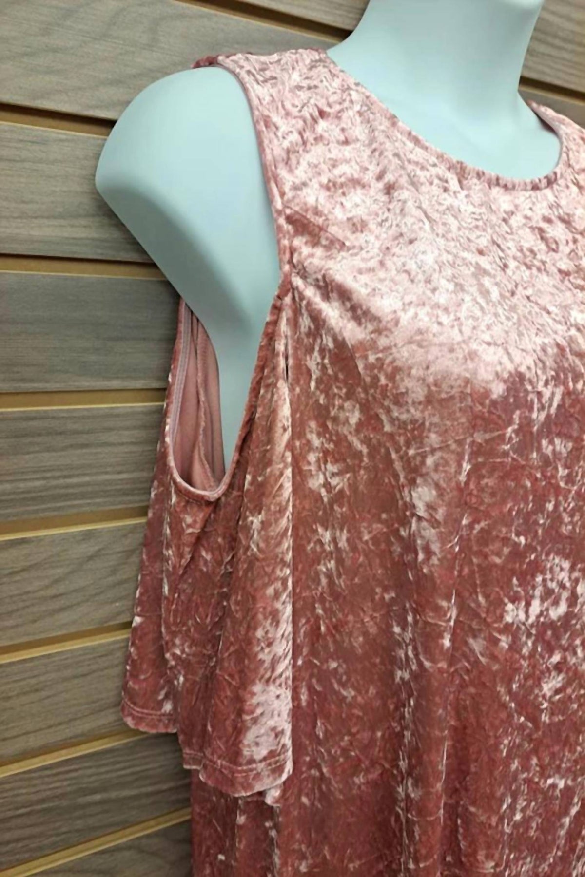 Women's Velour Cold Shoulder One Top Button Back