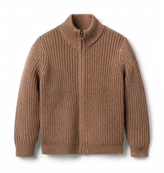 Kid's Ribbed Cotton Cardigan