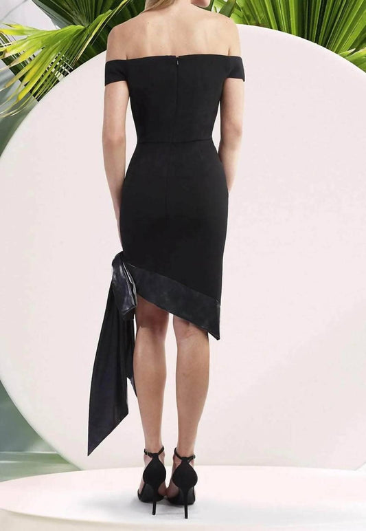 Fitted Straight-across Neck Formal Midi Dress
