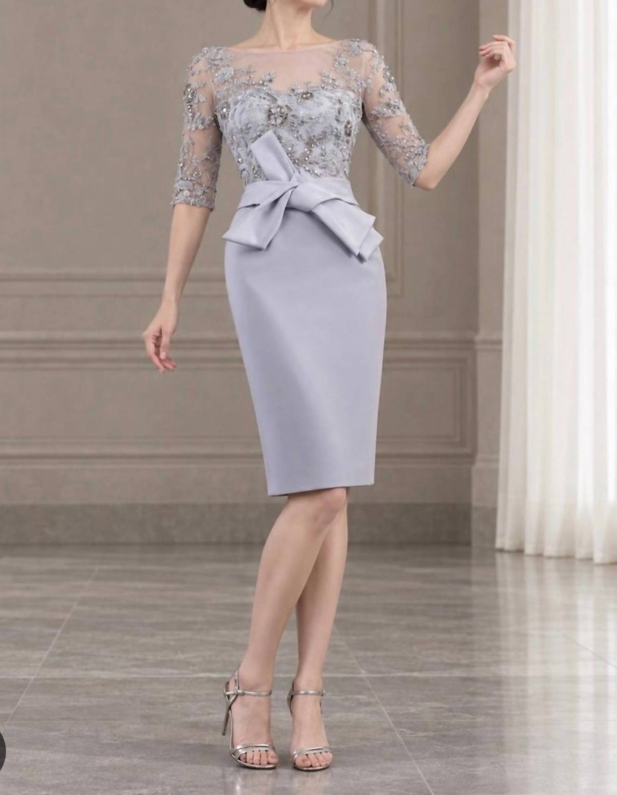 Women's Boat Neckline Mini Dress