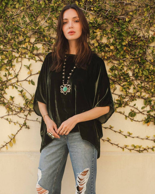 Silk Velvet Scarf Top
