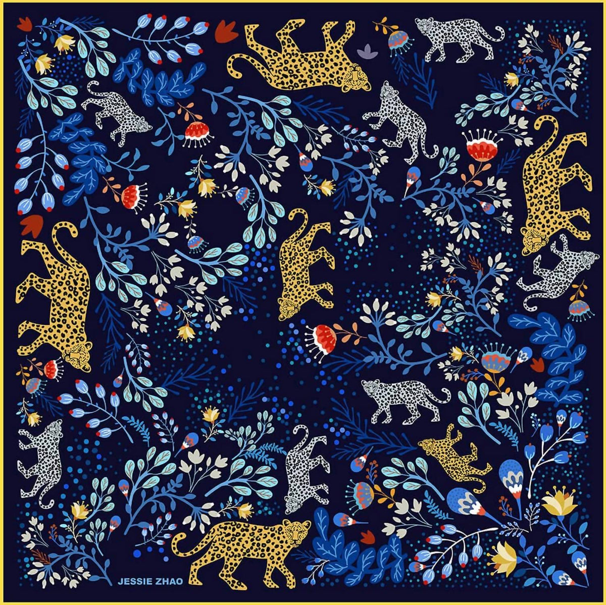 Women's Amazon Rainforest Journey Double Sided Silk Scarf
