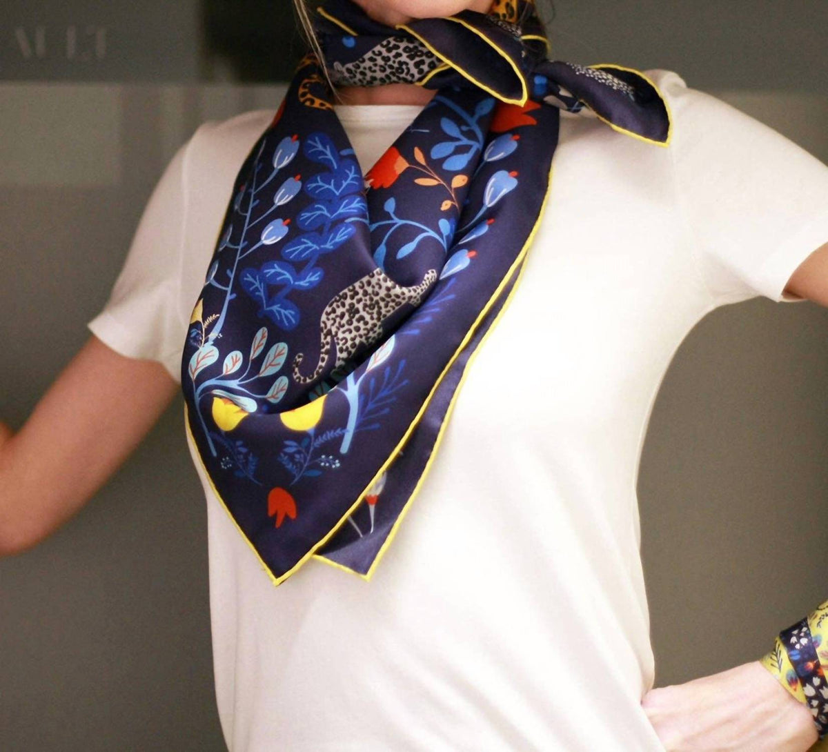Women's Amazon Rainforest Journey Double Sided Silk Scarf