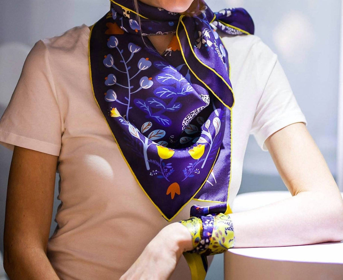 Women's Amazon Rainforest Journey Double Sided Silk Scarf