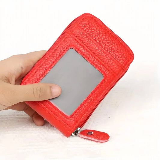 Unisex Accordion Card Wallet With Id Window