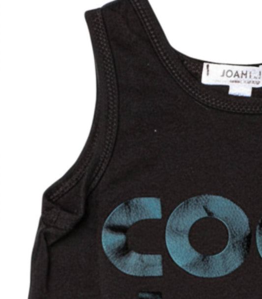 JOAHLOVE Kids Cool Bro Print Tank Top in Black - view 2