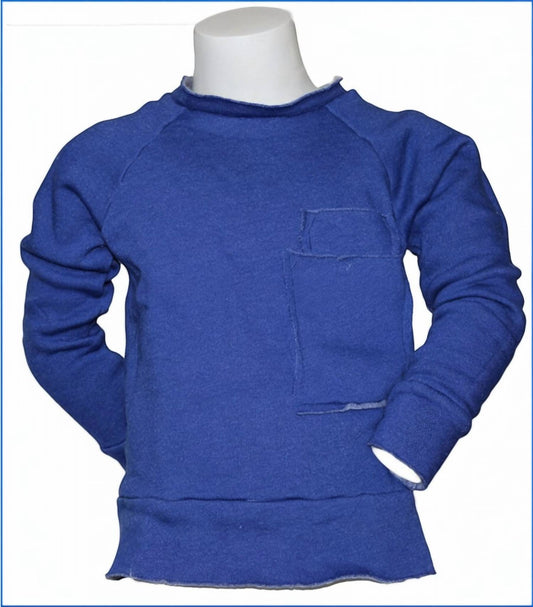 JOAHLOVE Kids Fleece Sweatshirt With Pocket in Blue