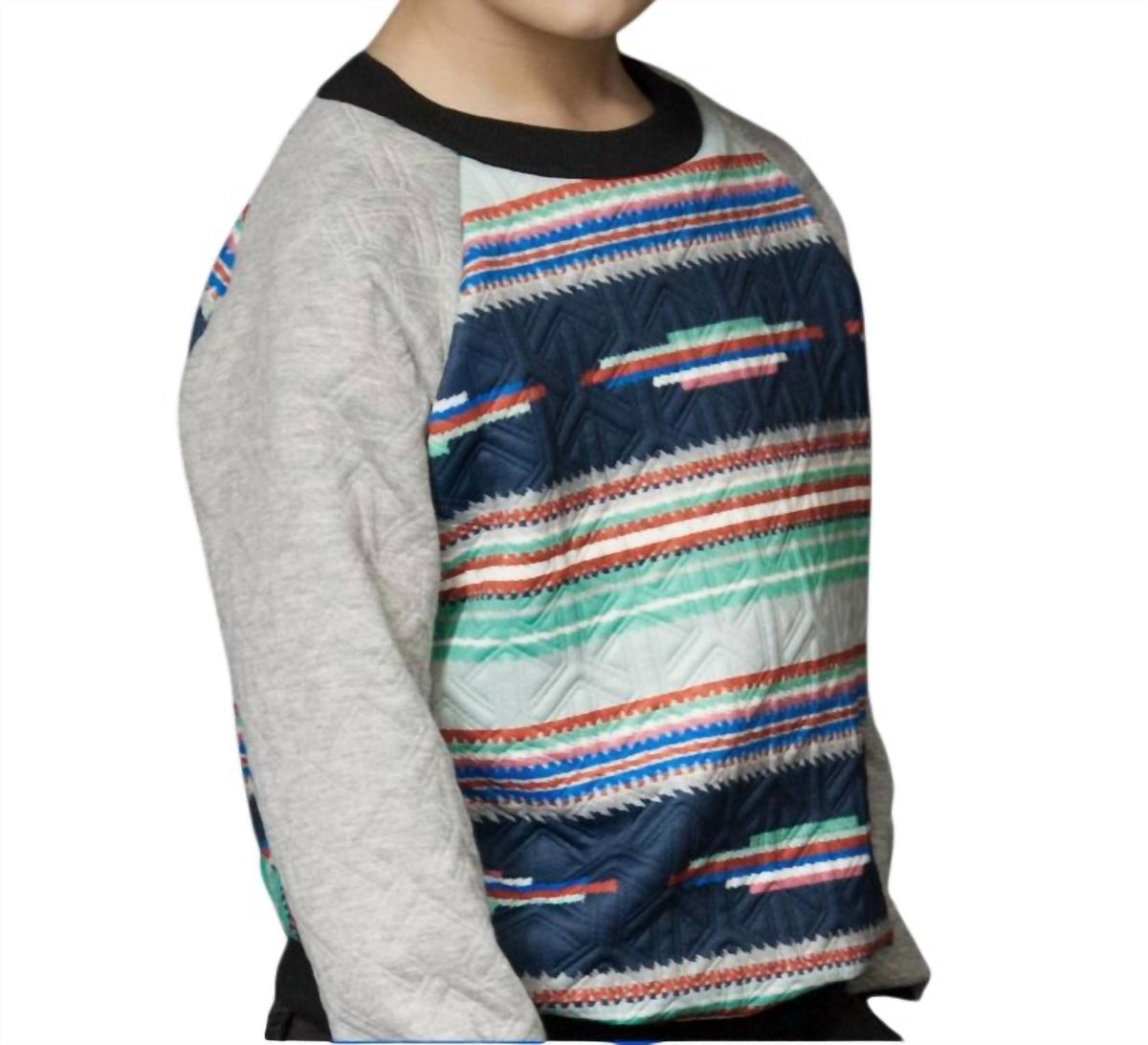 JOAHLOVE Kids Gordon Quilted Sweatshirt in Multi - view 2