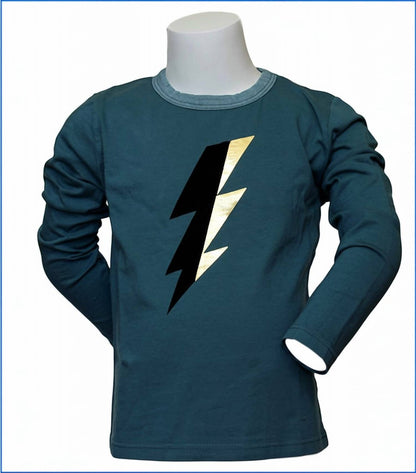 JOAHLOVE Kids Long Sleeve Bolt T-shirt in Green