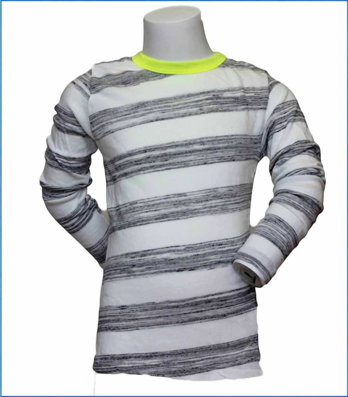 JOAHLOVE Kids Long Sleeve Stripe T-shirt in White