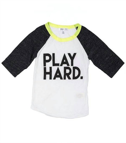 Kids Play Hard Raglan T-shirt