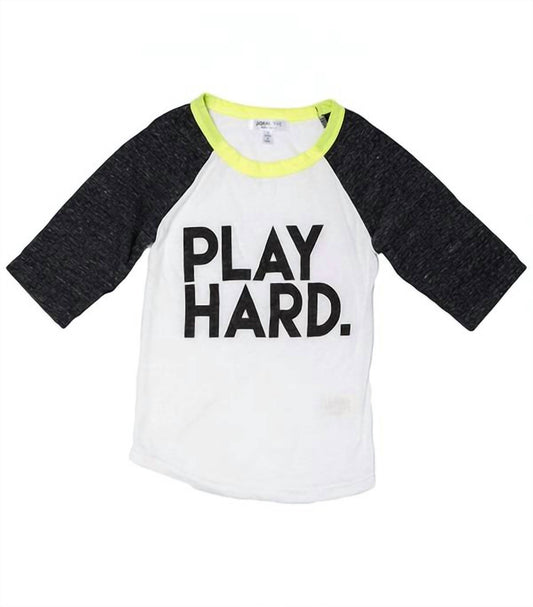 Kids Play Hard Raglan T-shirt