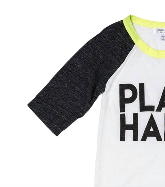 Kids Play Hard Raglan T-shirt
