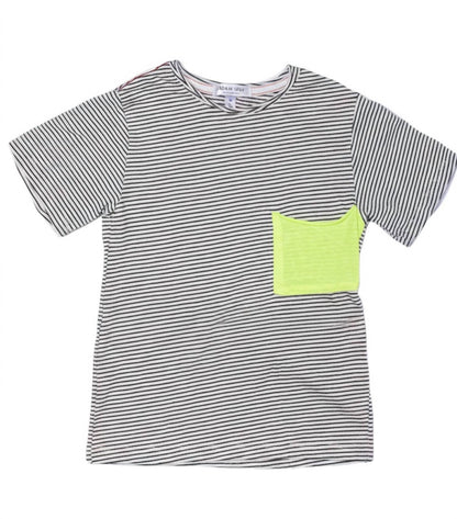 Kids Solid Pocket Stripe T-shirt