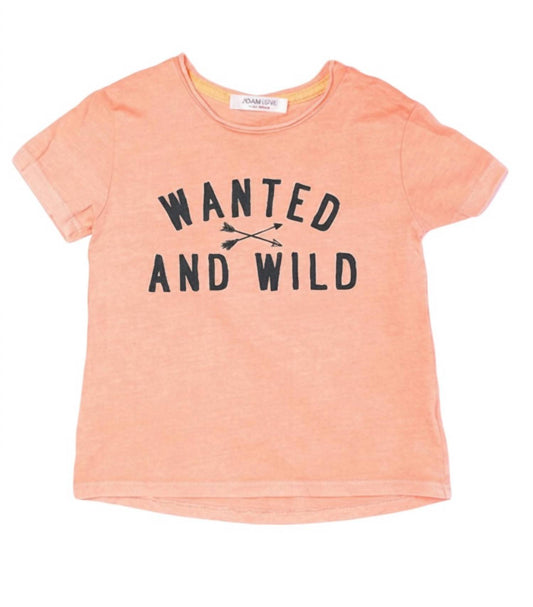 JOAHLOVE Kids Wanted And Wild Jayden T-shirt in Sunset Pink