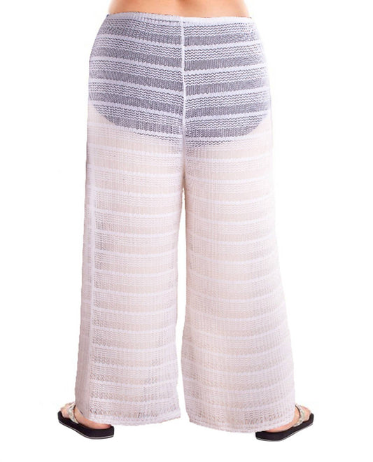 Arrow Chevron Textured Tie Front Pants - PLUS