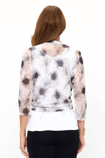Peacock Mesh Romance Open Cardigan