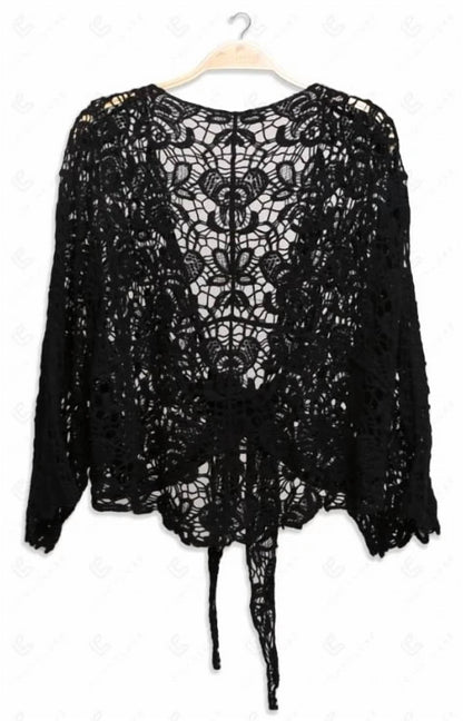 Crochet Tie Front Cover Up