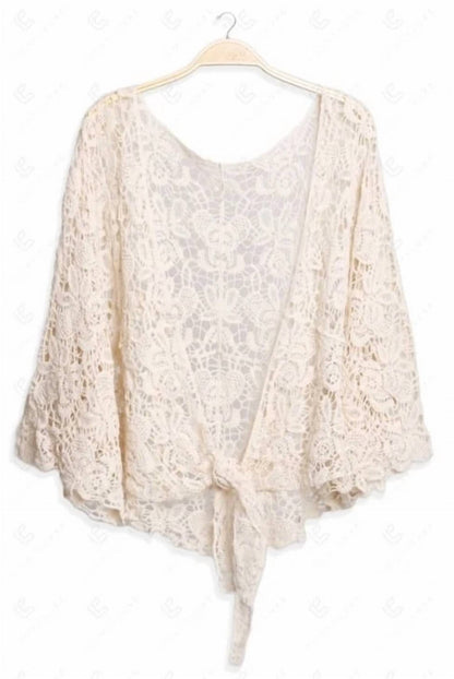 Crochet Tie Front Cover Up