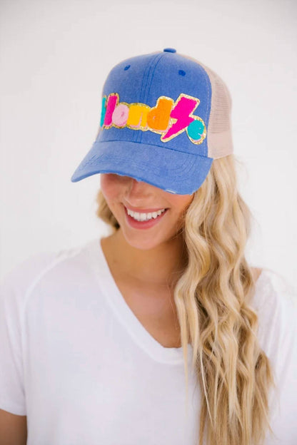 Blondie Terry Letter Patch Hat