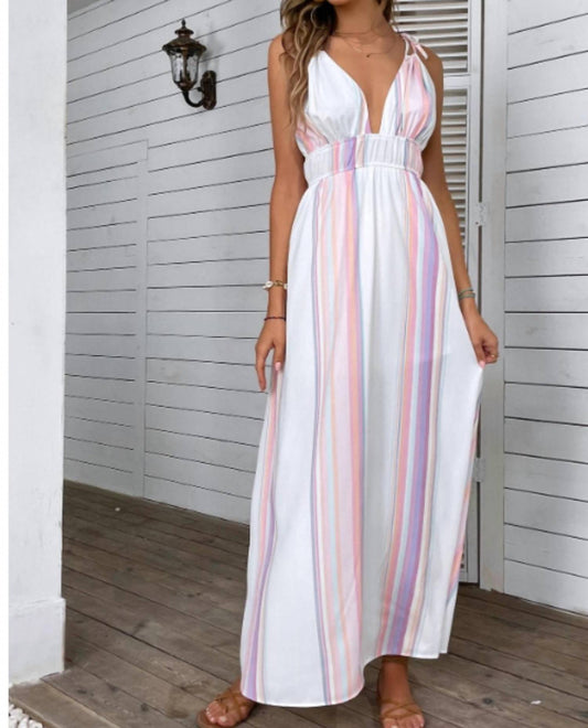 Candy Stripe Maxi Dress