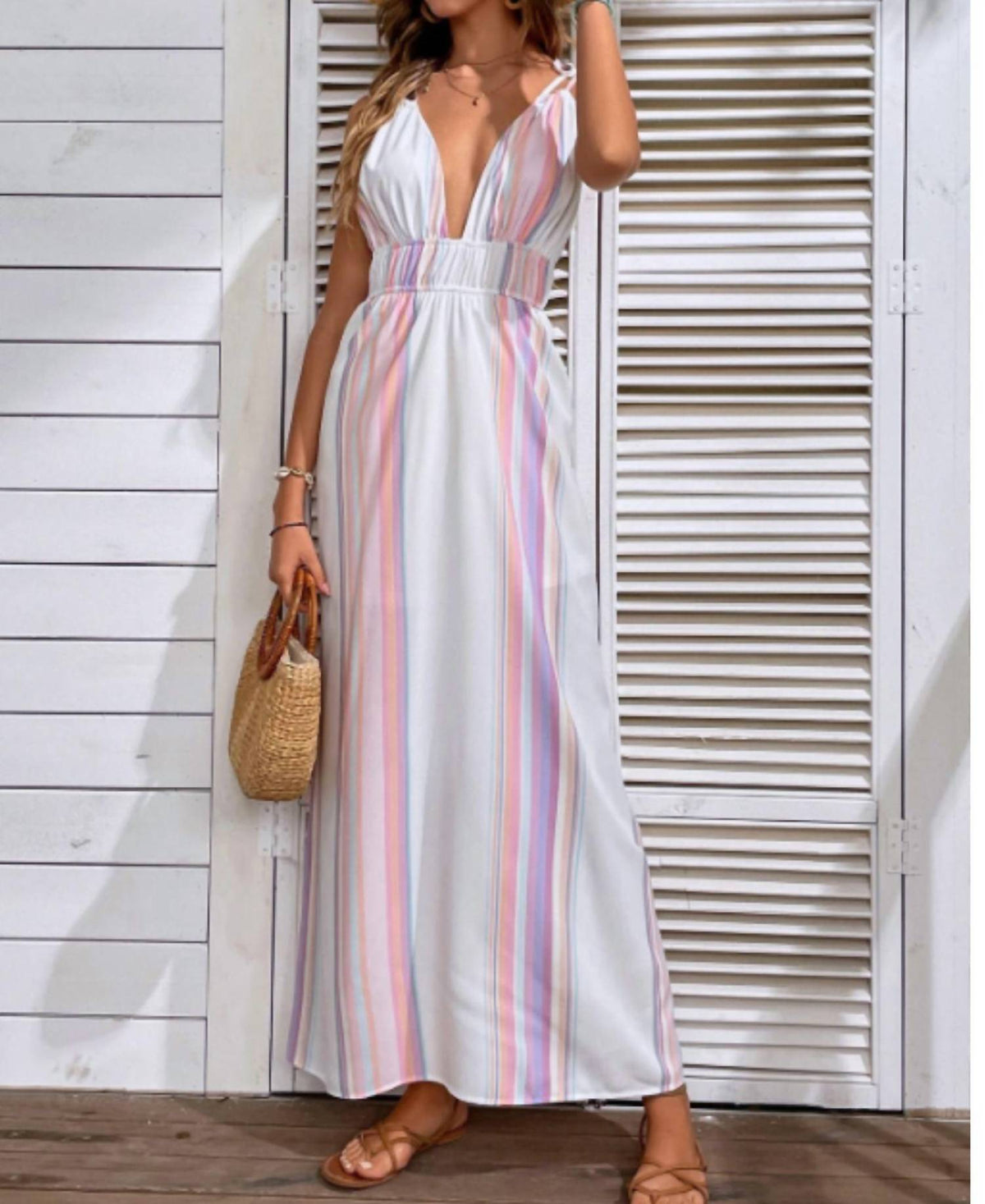 Candy Stripe Maxi Dress