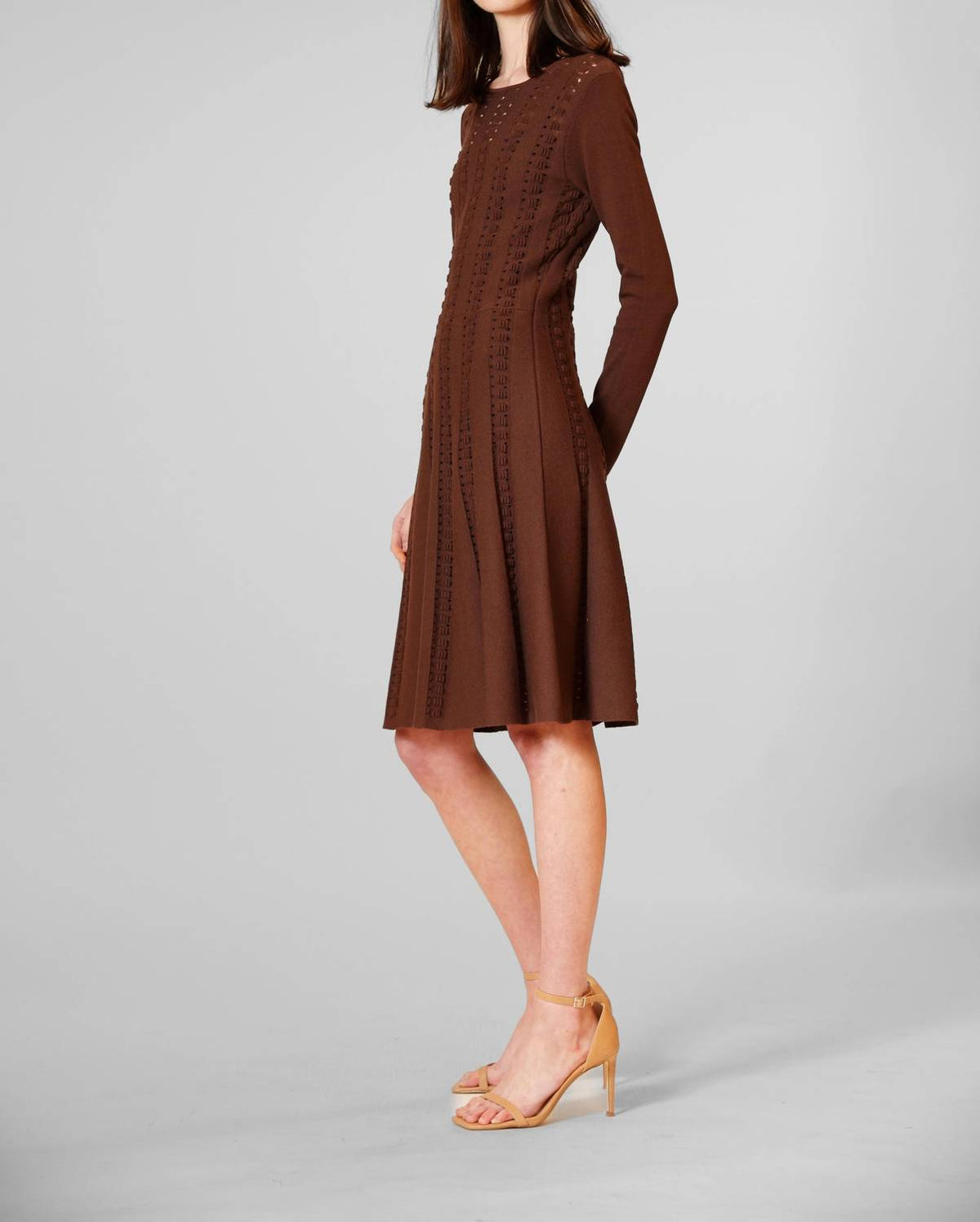 Long Sleeve Ribbed Sweater Dress