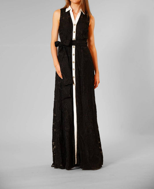 Sleeveless Burnout Shirt Dress With Sash