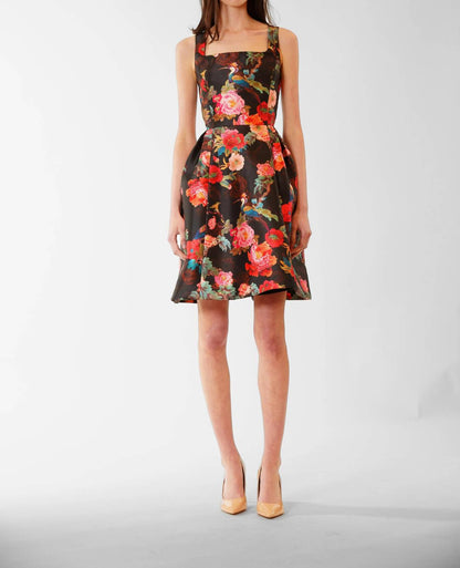 Sleeveless Floral Cocktail Dress