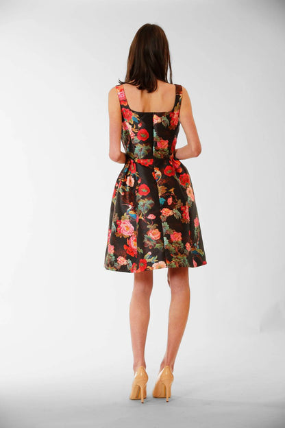 Sleeveless Floral Cocktail Dress