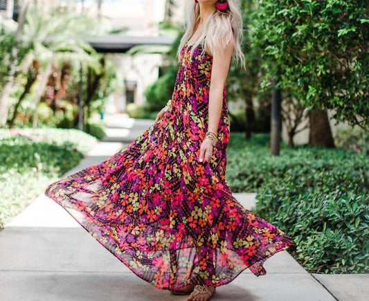 Women's V-Neckline Flower Dress