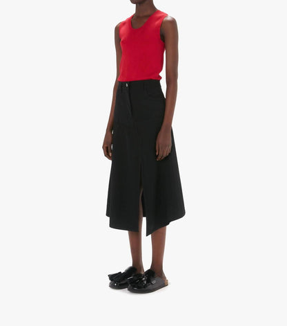 Patchwork A-line Skirt