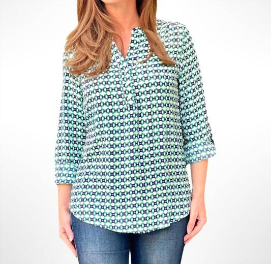 Dot Flower Pattern Top