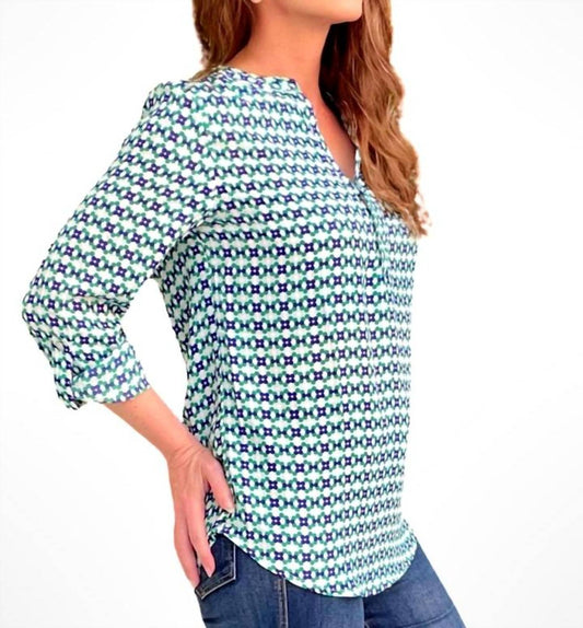 Dot Flower Pattern Top