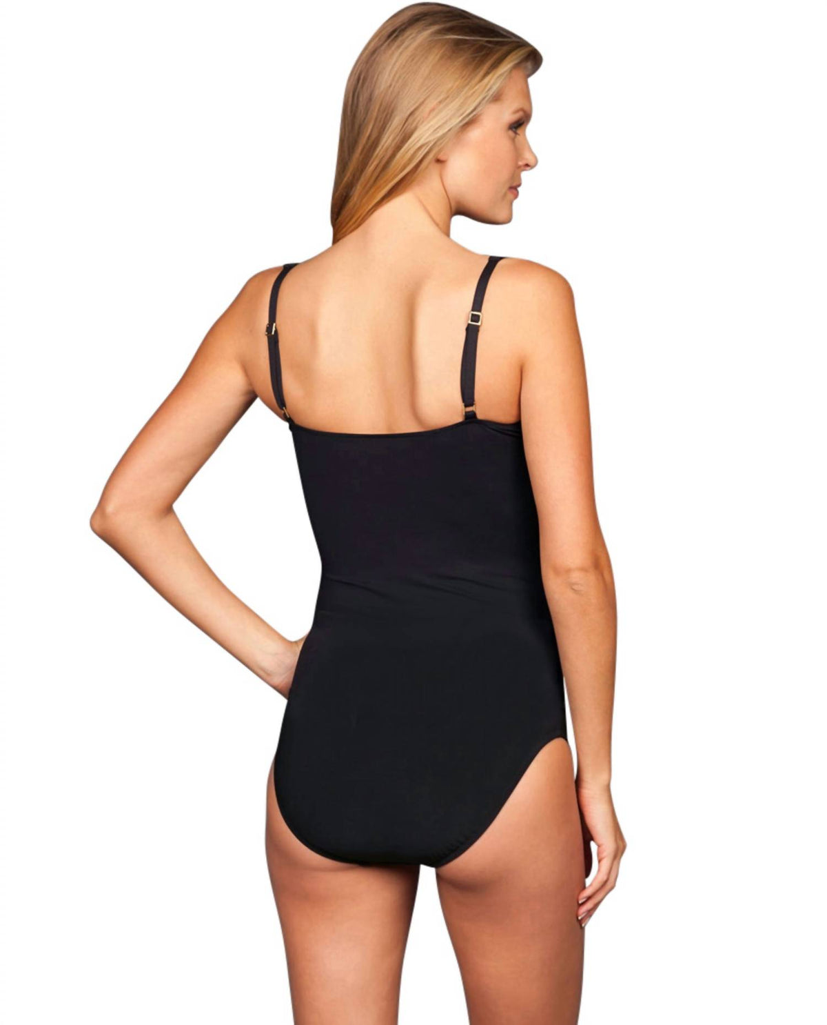DD-Cup Twist Front Underwire One Piece Swimsuit