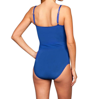 DD-Cup Twist Front Underwire One Piece Swimsuit